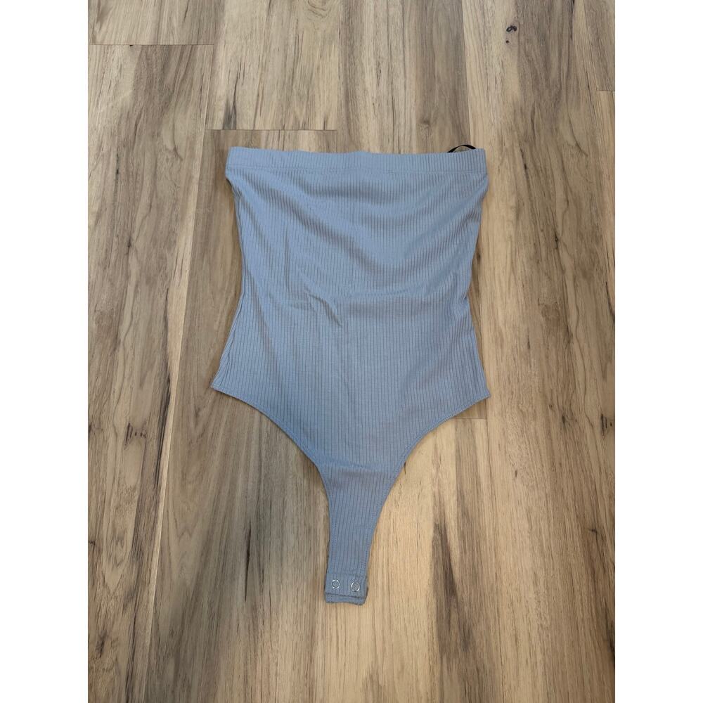 NWOT Double Zero Brand Spicy Small Light Blue Ribbed Tube Top Body Suit